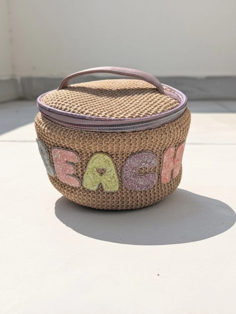 Miss Gwen's OMG Accessories Straw Beach Bedazzled Zipper Pouch